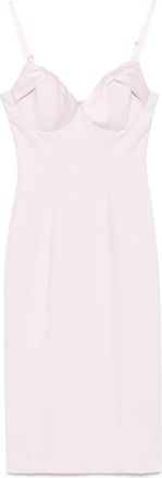 Elisabetta Franchi Roze Jurk met Spaghettibandjes en Achtersplit - Dames - Casual kleedjes - Roze - S - Kleedjes