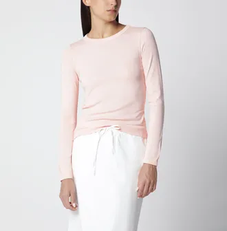 Flore Flore T-shirt a maniche lunghe Max in cotone biologico rosa
