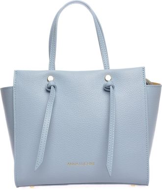 Anna Luchini Turquoise Rundleer Tas