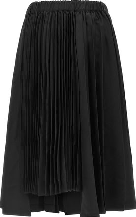 Comme Des Gar&ccedil;ons Pleated Polyester Skirt - Black