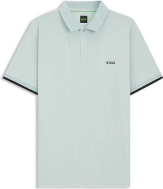 BOSS Bodymap-detail polo shirt with quick-dry performance