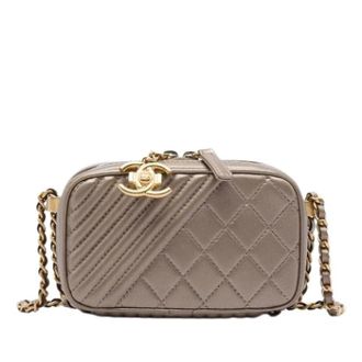 Chanel Pre-owned Coco Boy Camera Bag - Dames - Vintage Schoudertas - Bruin - ONE Size - Leer - Vintage