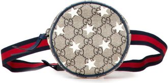 Gucci Beige Navy Gg Supreme Fanny Pack (Pre-Owned)