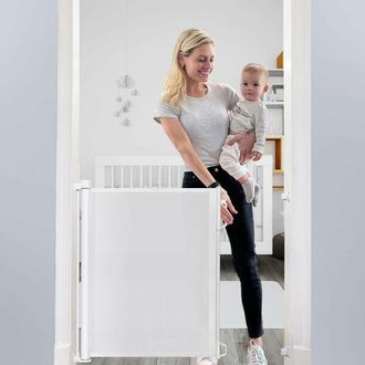 OEM Barrera De Seguridad Retr&aacute;ctil Para Escaleras, Ideal Para Beb&eacute;s, Ni&ntilde;os Y Perros (0-180 Cm). Barrera De Seguridad Extensible Para Beb&eacute;s, Escaleras Y Pa