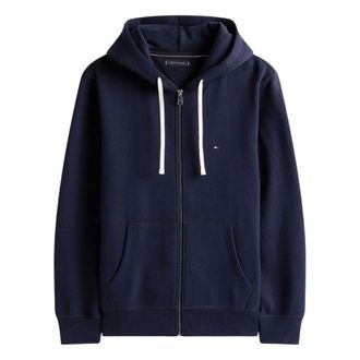 Tommy Hilfiger Hoodies & sweatvesten, Heren, Blauw, L, Essential Fleece Zip Through
