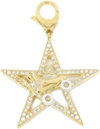 Chanel Pre-owned Accessories, female, Yellow, Size: ONE SIZE Pre-owned Pearl key-holders