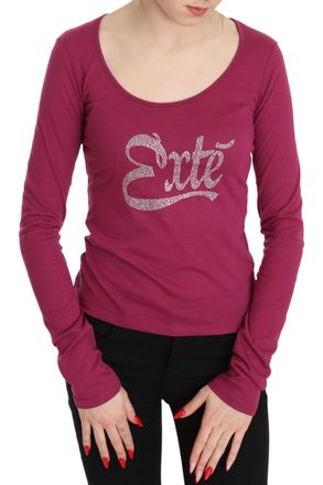 Exte Exte Crystal Embellished Long Sleeve Womens Top