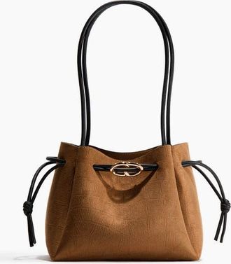 H&M Drawstring-detail Shoulder Bag in Brown at Nordstrom