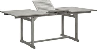vidaXL Vidaxl - Garden Dining Table (150-200)x100x75 cm Solid Acacia Wood