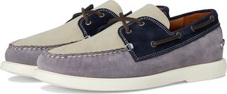 Allen Edmonds Panama Boat Shoes Mens Slip on Shoes Steel Blue Mix Leather : 10.5 D (M), Leather/Suede