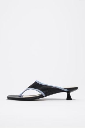 Bimba & Lola Heeled sandal in leather in Black at Nordstrom, Size 38