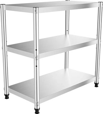 OEM Estanter&iacute;a De Cocina De Varios Niveles, Fabricada En Acero Inoxidable Resistente, Color Plata