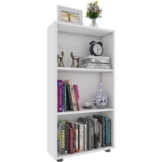 ebuy24 Ebuy24 - vcm Scaffale in legno in piedi Libreria salvaspazio Dimensioni ca. a. 108 x l. 56 x t. 20 cm Stoccaggio elegante Mensola - Bulas 3 scomparti