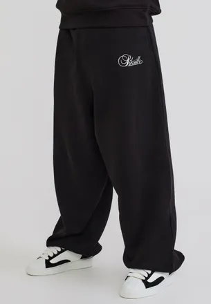 Siksilk Hombres Negro Esenciales Joggers XL