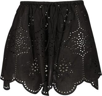Matteau Broderie Minirok - Dames - Korte rokken - Zwart - M - Katoen - Rokken