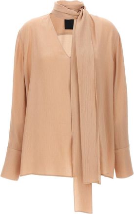 Givenchy Beige Bow Blouse