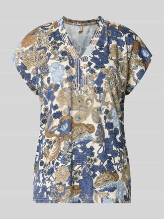 Soyaconcept Regular Fit T-Shirt aus Viskose-Mix Modell Felicity in Marine, Gr&ouml;&szlig;e XXL