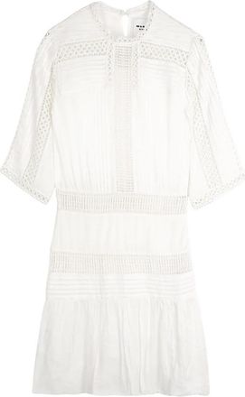 Isabel Marant Paige Jurk - Dames - Korte kleedjes - Wit - XS - Linnen - Kleedjes
