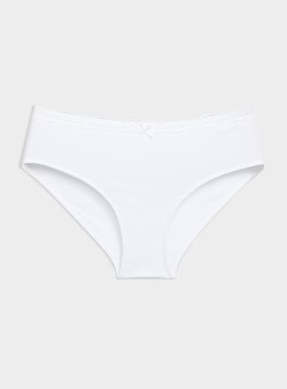 Miiyu Womens Lace-waist bikini panty Organic cotton