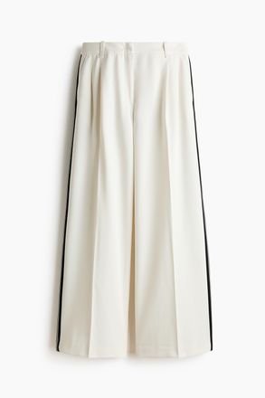 H&M Elegante Hose mit weitem Bein - Weiss