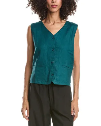 Eileen Fisher V-Neck Linen Vest