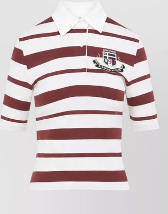 Acne Studios striped slim-fit short-sleeve polo shirt