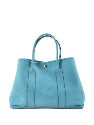 Herm&egrave;s Garden Party Leather 36 tote bag - women - Calf Leather - One Size - Blue