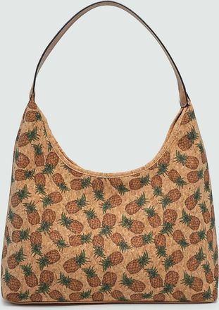 Generic Cork Shoulder Crossbody vegan Eco-friendly Tote Uni School Ladies handbag (PINEAPPLE)