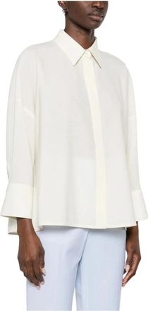 Fabiana Filippi Cropped Shirt - Dames - Overhemden - Wit - 2XS - Wol - Overhemden