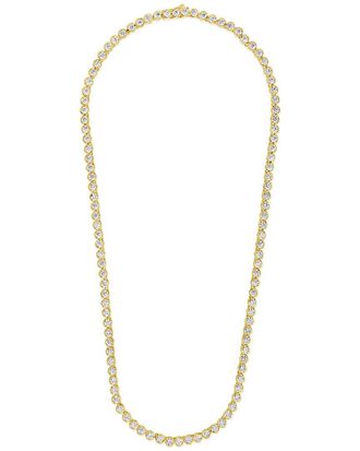 Sterling Forever 14K Plated Cz Helene Tennis Necklace