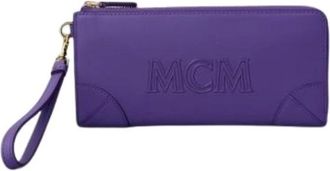 MCM Pre-owned Lederen Clutch - Dames - Vintage Clutch - Paars - ONE Size - Leer - Vintage