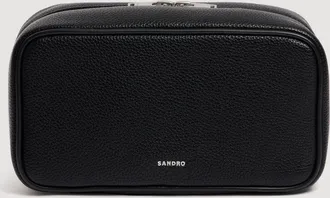Sandro Toilet bag in grained fabric