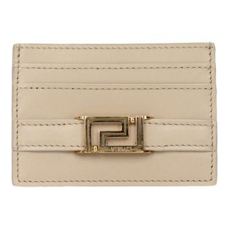 Versace Greca Goddess Card Holder - Accessories - Mujer - Beige - ONE SIZE