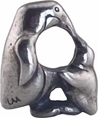Trollbeads Womens Penquin & Baby Bead In Silver