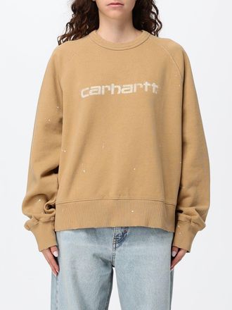 Carhartt Work in Progress Felpa girocollo in cotone con logo a contrasto e spalle cadute
