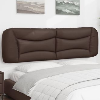 vidaXL Cabecero De Cama Acolchado Cuero Sint&eacute;tico Marr&oacute;n 180 Cm Vidaxl