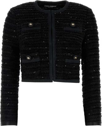 Dolce & Gabbana Zwarte Tweed Blazer voor Mannen - Dames - Blazers - Zwart - XS - Tweed - Jassen