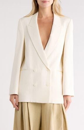 TWP Tabitha Double Breasted Stretch Blazer in Bone at Nordstrom Rack, Size X-Large