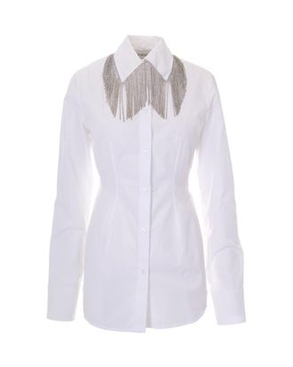 Sportmax White Tailored Embellished Shirt