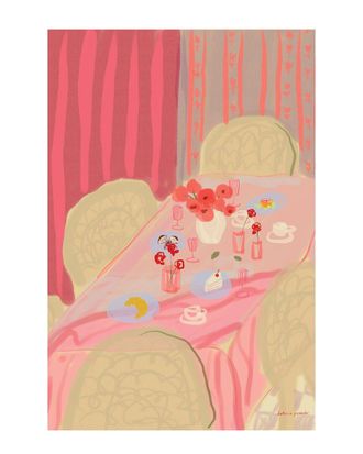 iCanvas Roseia Table By Katharina Puritscher Wall Art