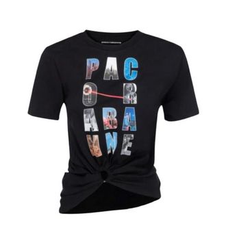 Paco Rabanne Black Ring Detail T-shirt Size S