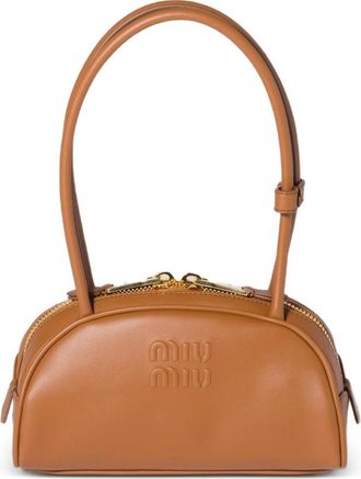 Miu Miu Beau Embossed-logo Leather Shoulder Bag