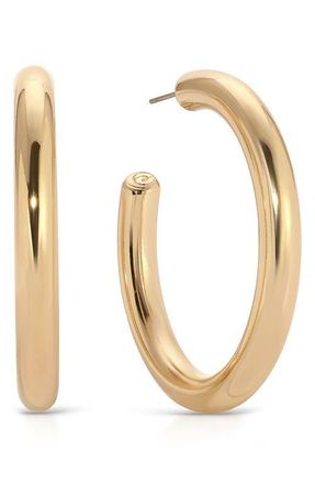 Ettika Large Thick Classic Hoop Earrings in Gold at Nordstrom