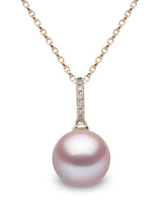 Yoko London Pendente in oro rosa 18kt con perla e diamanti