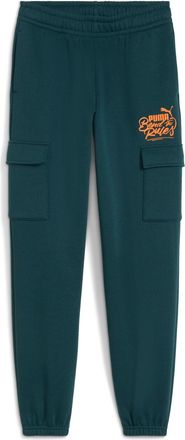 Puma Trainingshose PUMA MID90S CARGO SWEATPANTS FL B, Damen, Gr. 128, N-Gr, gr&uuml;n terrain, Fleece, Obermaterial: 66% Baumwolle, 34% Polyester, bedruckt, reg