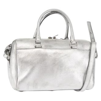 Saint Laurent Pre-owned Leren Handtas - Dames - Vintage Handtas - Grijs - ONE Size - Leer - Vintage