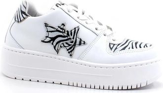 2Star 2 Stair Stelle Zebra - Dames - Sneakers - Wit - 36 EU - Leer - Schoenen
