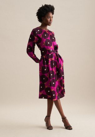 Seidensticker Sommerkleid SEIDENSTICKER Schwarze Rose, Damen, Gr. XL42, Normalgr&ouml;ssen, pink, 100% Viskose, bedruckt, regular fit, Rundhals, Kleider Sommerkleid, 1/1