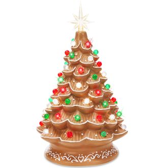 Best Choice Products Ceramic Christmas Tree, Pre-lit Hand-Painted Tabletop Holiday Tree