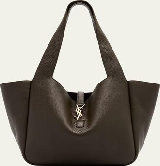 Saint Laurent Bea YSL Tote Bag in Deer Leather